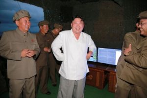 North Korean leader Kim Jong Un is pictured during a test-fire of strategic submarine-launched ballistic missile in this undated photo released by North Korea's Korean Central News Agency (KCNA) in Pyongyang August 25, 2016. REUTERS/KCNA