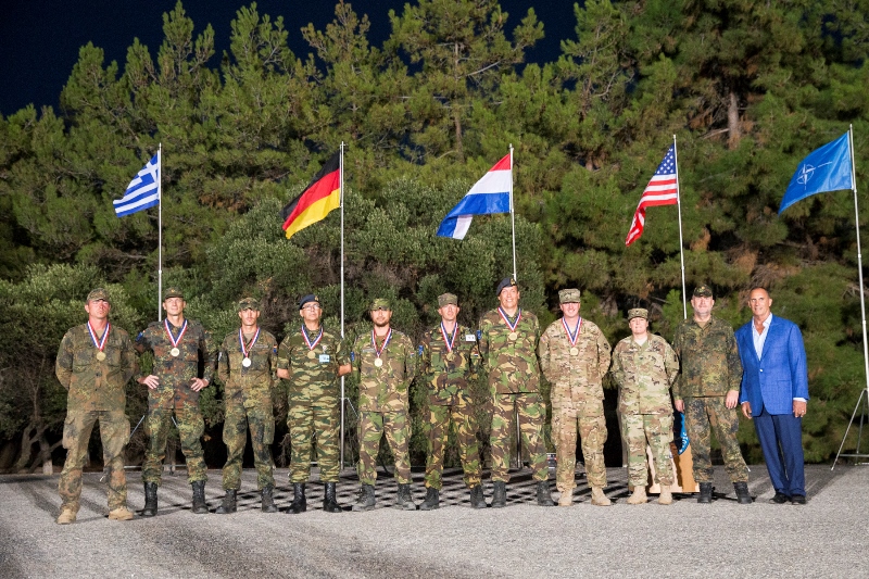 German, Dutch, Greek, and American award winners.  (Photo Credit: Staff Sergeant Nurguen Ekmekcibasi of the German Air Force.)