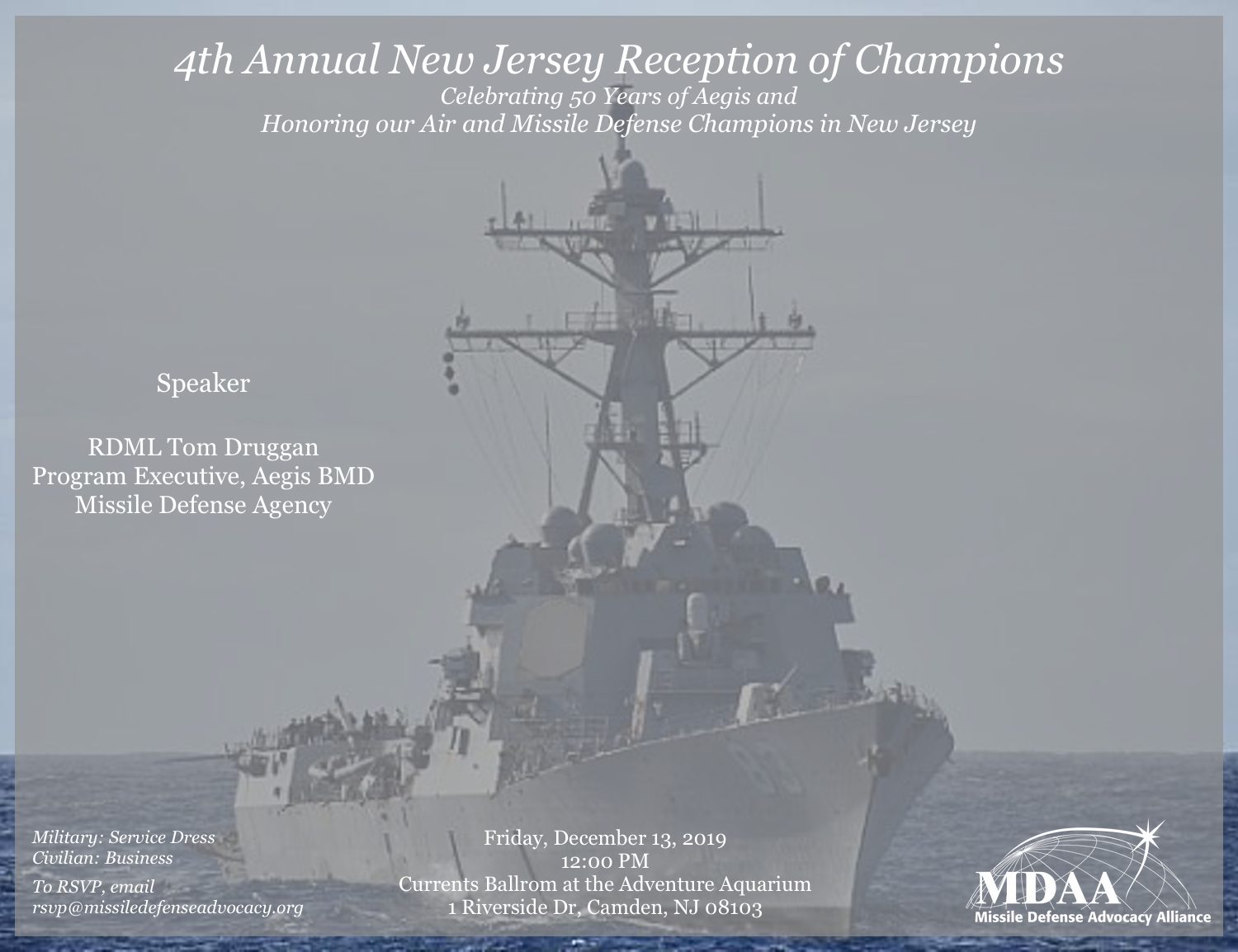 2019 New Jersey Reception of Champions – Missile Defense Advocacy Alliance